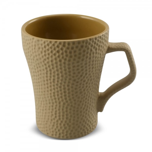 Keramikas krūze tējai, kafijai un citiem dzērieniem, tilpums 280 ml, okera krāsa